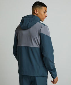 Conjunto de Chaqueta Cortavientos Sólida Personalizada para Hombre, Venta al por Mayor, Chándal Personalizable con Cordón Ajustable, Ropa Deportiva de Poliéster Suave para Gimnasio y Running - Product Image 6