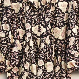 Beautiful floral Cotton Block Printed dress Dress For Casual wear Hand Block Printed Dress - Product Image 4