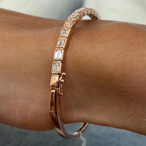 IGI Certified Round Brilliant Lab Grown Diamond Bracelet 14 Carat 10K 14K 18K Yellow White <b>Rose</b> <b>Gold</b> Luxury Tennis Jewelry Gift - Product Image 5