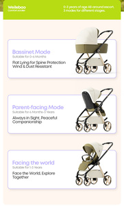 Poussette pour nouveau-né de premier choix, poussette légère 2 en 1, poussette pour bébé et tout-petit - Product Image 3