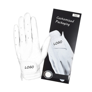 Gants de golf sportifs en cuir Cabretta respirant, antidérapants, blancs, avec logo personnalisé, matière douce, ajustement parfait, pour femmes et hommes, vente en gros - Product Image 3