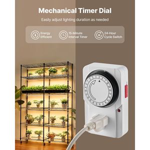 6-Tier Double-Row Indoor Plant Stand <b>with</b> 71in Tall Display Rack 200W Fu Grow <b>Light</b> <b>Timer</b> Included - Product Image 4