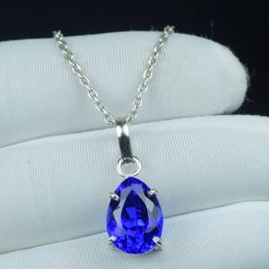 Hermoso Colgante de Tanzanita con Corte de Pera, Plata de Ley 925, Collar Azul, Regalo de Piedra de Nacimiento de Diciembre - Product Image 5