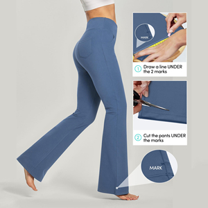 New Design High Quality Lightweight Women Flare <b>Legging</b> Quick Dry Women Flare <b>Legging</b> Breathable Women Flare <b>Legging</b> For Sale - Product Image 5