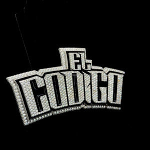 Hip Hop glacé bijoux personnalisé grand dernier noir contour émail pendentif 925 argent nom Logo lettre 5 pouces Moissanite pendentif - Product Image 2