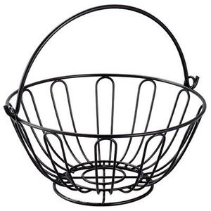 Modern <b>Hanging</b> Iron <b>Wire</b> Fruit <b>Basket</b> Minimalist Design Powder coated Finish Dishwasher Safe for Home Kitchen Use - Product Image 1