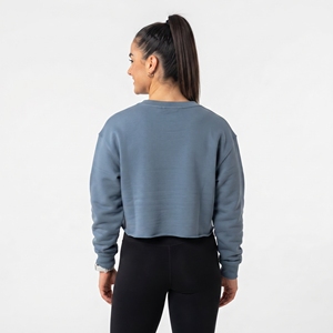 Sudaderas Cortas de Felpa 100% Algodón con Estampado Personalizado, Sudaderas Casuales de Cuello Redondo Extra Grandes para Mujer - Product Image 2