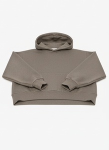 <b>Men's</b> Oversized Pullover Hoodie Taupe <b>Grey</b> Cotton Fleece Kangaroo Pocket Casual Streetwear Winter OEM Service - Product Image 2