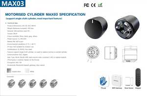 MAX03 AES128 Encryption Motorised Smart Cylinder Single Clutch Design BLE Zigbee TTlock APP 304 Stainless Steel Electronic <b>Lock</b> - Product Image 6