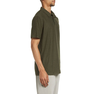SHUKRANA SPORTS High Quality 2026 Summer Eco-Friendly <b>Button</b>-Down Short Sleeve Solid Pattern Quick Dry Cotton Shirts Men's - Product Image 4