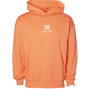 Sweat-shirt à capuche mi-lourd 280 g/m² pour homme, couleur melon, en molleton de coton premium, style streetwear décontracté, logo personnalisé OEM ODM - Product Image 1