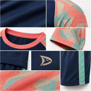 Conjuntos de Uniformes de Fútbol para Hombre, Ultraligeros, de Verano, 100% Poliéster, de Secado Rápido, con Cuello en V |   Ropa Deportiva OEM de Alto Rendimiento - Product Image 2