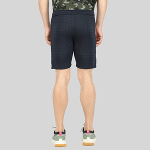 Black Solid Quick Dry Men's Gym Shorts <b>Mid</b> Waist Elastic Waist Athletic Training Shorts with Side Pocket Polyester/Cotton - Product Image 5