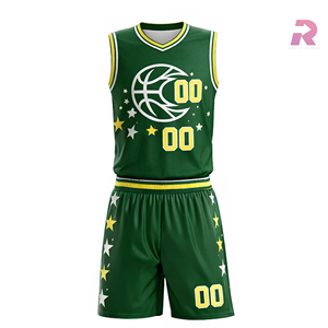 ชุดยูนิฟอร์มบาสเก็ตบอลแบบใหม่สำหรับทุกเพศ ระบายอากาศได้ดี ไซส์ใหญ่พิเศษ ผลิตจากโพลีเอสเตอร์ 100% ปรับแต่งขนาดได้ เสื้อผ้ากีฬา - Product Image 1