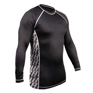 Vêtements de sport respirants pour hommes, t-shirts de compression, vente chaude, légers, avec logo personnalisé, rashguard - Product Image 6