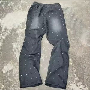 Pantalon Harem Noir pour Homme, Taille Élastique, Imprimé Étoiles, Décontracté, Léger, Respirant, Tricoté, Style Été - Product Image 2