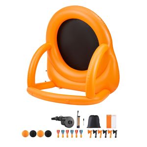 Cible de football gonflable géante de plus de 1,8 m de haut, 4 ballons de football, 6 fléchettes, 6 haches, pompe à air, installation en 3 minutes pour décorations de jardin extérieures de fêtes - Product Image 1