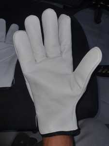 Gants de travail en cuir blanc de qualité supérieure Shanawar Gear Construction robuste Doigts flexibles Poignet sécurisé Anti-impact - Product Image 2