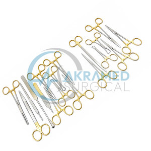 Kit de 19 Piezas de Instrumentos Quirúrgicos Dentales Caninos con Mango Dorado, Certificado ISO, para Esterilización General Veterinaria - Product Image 6