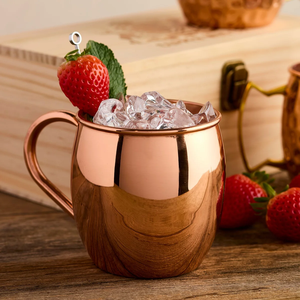 Taza de Cerveza Moscow Mule Clásica de Cobre Puro 100% de 16oz, Martillada, con Asa de Latón, Ecológica, para Fiestas - Product Image 4