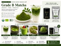 Meilleure Qualité Bio Japonaise de Classe Supérieure, Mélange de Deuxième Récolte de Kagoshima, Sachet de 1kg, Poudre de Matcha OEM