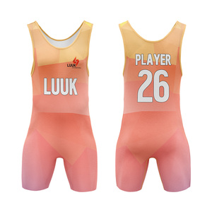Singlet de Lucha Libre Personalizable para Hombre, Estilo Americano, Ligero, Elástico, Transpirable, de Secado Rápido, 100% Poliéster - Product Image 4