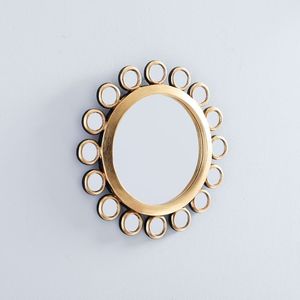 Linea Exports Inc Handcrafted <b>Silver</b> Round Modern Decorative Wall <b>Mirror</b> with Customizable Design Thickness for Wedding Luxury - Product Image 3
