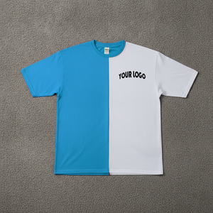 T-shirt Homme Bicolore à Manches Courtes Coupe Slim Personnalisable Logo Hip Hop Décontracté Été Respirant Mélange Polyester/Coton - Product Image 6