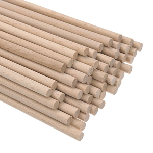 แท่งไม้กลมคุณภาพพรีเมียม ขนาด 1/2"x1/2"x12" ทนทานสำหรับงาน DIY งานฝีมือ ของตกแต่งบ้าน เฟอร์นิเจอร์ งานศิลปะพื้นบ้าน - Product Image 2
