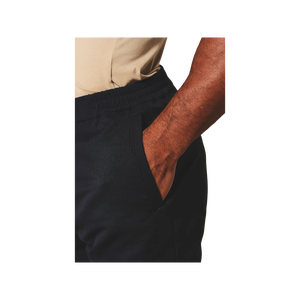 Men Solid Color Cotton Shorts Mid Waist Elastic Closure Casual Short Shorts Breathable Woven Fabric Style - Product Image 5