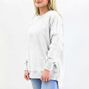 Sudadera de Alta Calidad para Mujer, Lavado Ácido, Cómoda, Estilo Urbano, con Servicio OEM, Soluciones de Fabricación con Marca Personalizada - Product Image 1