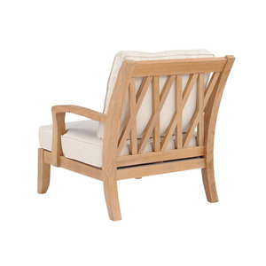 Banco Otomano de Madera Maciza de Teca Resistente a la Intemperie, Asiento Moderno para Jardín, Patio o Terraza - Product Image 5