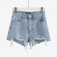 Shorts en jean modernes respirants et ajustés pour femmes, tenue décontractée d'été