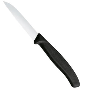Couteaux utilitaires à lame dentelée avec manche noir, en acier inoxydable, lame tranchante, couteaux de cuisine pour trancher les tomates, les fruits, les légumes, le pain - Product Image 5