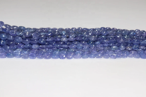 AAA Tanzanite 5*7mm perles de forme ovale lisse 16 pouces perles de pierres précieuses pour la fabrication de bijoux perles de pierre en gros - Product Image 4