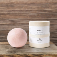 ERIGERON Champú Sólido Vegano Todo en Uno - Arcilla Rosa Francesa + Estuche de Madera de Abedul Unisex Para Todo Tipo de Cabello OEM Coreano