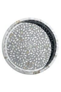 Premium Blur Resin Inlay Coffee Tray with <b>Mosaic</b> Border Handmade Decorative Accent for Coffee Table and Dining Decor - Product Image 5