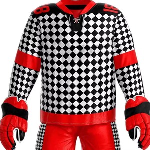 Uniformes de Hockey sobre Hielo Impresos Transpirables de Alta Calidad, Ropa de Equipo Unisex, 100% Poliéster, Secado Rápido, Conjunto Corto, Nombre del Equipo Personalizado - Product Image 4