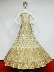 Zarna 16 Kali Net Lehenga Señoras Boda nupcial paquistaní Lehenga Full Jarkan Stone Mirror Shisha Heavy Glitter Can-Can Big - Product Image 4