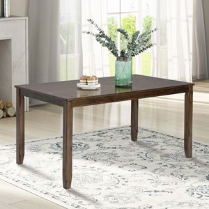 <b>Small</b> Space 4-Person Dining <b>Table</b> Wooden Rectangular <b>Kitchen</b> <b>Table</b> in Walnut ONLY <b>TABLE</b> - Product Image 1