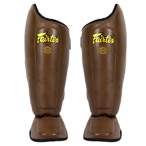 Espinilleras Fairtex Mua Thai de Primera Calidad, Ligeras y Duraderas, para Competencia de Kickboxing, Espinilleras de Entrenamiento de Cuero PU - Product Image 1