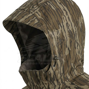 Veste de chasse d'hiver doublée en toile pour hommes avec capuche, col et fermeture éclair intégrale, tissu chaud, plusieurs poches, camping - Product Image 6