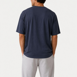 Camiseta Extra Grande para Hombre, Corte Holgado, Informal, Estilo Urbano, Mezcla de Algodón, Manga Corta, Tejido Transpirable, Cómoda y Elegante - Product Image 2