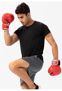 BlanqWear T-shirt formel à manches courtes et col rond pour homme, coupe classique, en molleton de soie/coton premium 280g, antibactérien, séchage rapide - Product Image 3