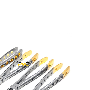 Ensemble de 4 forceps d'extraction dentaire profonds à prise profonde, à pointes serties de diamants pour des extractions contrôlées - Product Image 5