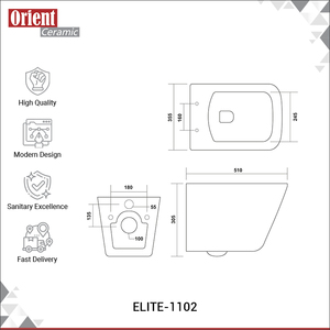 สุขภัณฑ์เซรามิกสีขาวแบบแขวนผนัง ผลิตในอินเดีย ขายส่งจำนวนมาก เหมาะสำหรับผู้ซื้อขายส่ง - Product Image 3