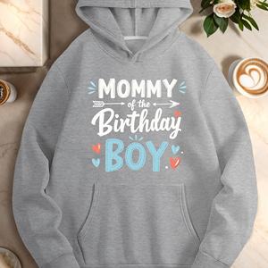 MOMMY of the Birthday BOY sweats à capuche décontractés pour femmes - Product Image 1