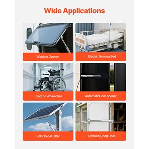 Attuatore Lineare Impermeabile IP65 da 6 Pollici 12V 675 libbre/3000N 0,2 pollici/s con Staffe di Montaggio e Cilindri - Categoria Prodotto - Product Image 4