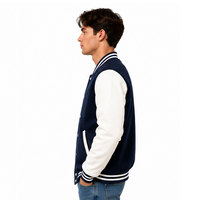 Veste universitaire de haute qualité pour hommes et logo personnalisé, veste universitaire tendance avec logo brodé personnalisé pour homme