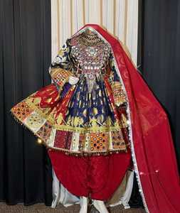 Robes ethniques afghanes Kuchi modernes et élégantes pour filles, manches longues, tissu en mousseline de soie de qualité supérieure, broderie artisanale, robes afghanes Kuchi - Product Image 6